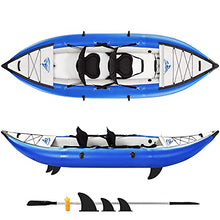 Loyaltaling Inflatable Whitewater Fishing Kayak Set Blue