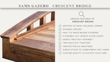 SamsGazebos Crescent Japanese Style Wood Garden Bridge 8 Brown