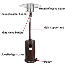 AIZYR Free Standing Outdoor Patio Heater - Patio Gas Heater Easy Control Bathroom Heater for Outdoor Restaurant Garden,Natural Gas