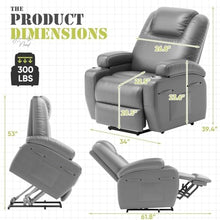 Dual Motor Infinite Position Power Lift Recliner with Heat & Massage
