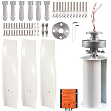 HENGCMM Wind Turbine Generator Kit, 12V 24V 48V 3 Blade Portable Vertical Wind Power Turbine Generator Kit Model Three-Phase Permanent Magnet Generator, with Charge Controller,3000W-24V