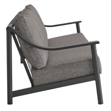 Modway Terrace Aluminum Outdoor Patio Sofa in Carbon Graphite
