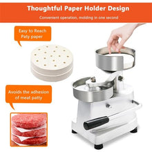 Eiwitany Hamburger Press Patty Maker, Heavy Duty Stainless Steel Bowl Burger Press Machine with Patty Papers, Meat Forming Processor for Kitchen BBQ Grill (4)