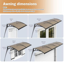 Outsunhom Awnings for Outside,60" x 120" One-Piece Door Awning Exterior