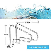 Swimming Pool Handrail Pool Hand Rail Pool Safety Handrails Curved Structure Easy Mount 304 Stainless Steel Pool Stair Rail - for Inground Pool Entry - 1 PCS