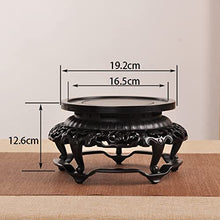 BABETT Bonsai Pedestal Vase Pedestal Stands Round Vase Ornament Base Incense Burner Wood Carving Decorative Base Bonsai Small Flower Pot Base Planter Stand Plant Holder