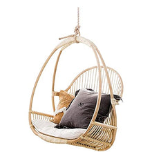 HYDDDDDQQQQQQQ Rattan Hanging Basket Hammock Chair Home Indoor Balcony Lazy Leisure Swing Rocking Chair Homestay Rattan Chair - Beige, Max 250 lbs