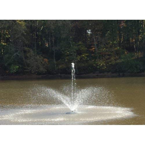 Custom Pro 1/3 HP Floating Pond and Lake Fountain Kit - 3500 GPH Pump, 4 Spray Styles, 100 Foot Cord