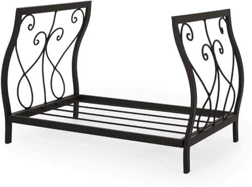 DJVHSRI Outdoor Firewood Rack Heavy Duty Steel Log Holder for Indoor/Outdoor Fireplace Stove Patio Wood Storage,