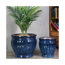 yinxx240708 Courtyard Large Ceramic Flowerpot，Planter for Indoor and Outdoor Garden Plant Potwith Drainage Hole Plant Pot for Indoor or Outdoor Porch/Garden(Blue,Large)