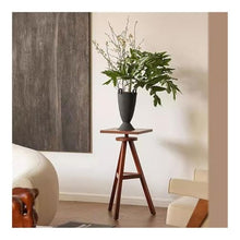 WOAITIANTIAN Vase Stand Three Legged Display Flower Stand, Wooden Double Living Room Floor Flower Table Shelf