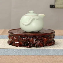 bonsai pot stand Wooden Carving Display Pedestal Crafts Tea Sets Base(XXL)