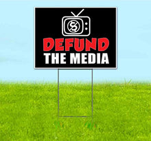 TampaPrinting Defund The Media Yard Sign 18" x 24" with Metal Stake