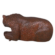 Design Toscano Brawny Grizzly Bear Bench Sculpture Black