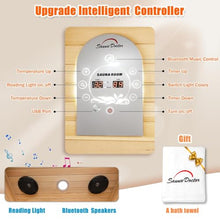 SAUNA DOCTOR 1180W Infrared Sauna for Home, 1 Person Indoor Dry Sauna with 7 Graphene Heating Plates & Foot Care, Canadian Hemlock Wood Spa, Bluetooth Speakers, 6mm Tempered Glass