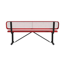 Leisure Craft 6 Foot Outdoor Bench with Back Red