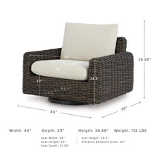 Signature Design by Ashley Kimora Outdoor Swivel Wicker Patio Glider Chair