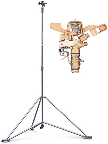 IrrigationKing RK-1A8-6PK Raintower Sprinkler with 6' Tripod Stand and 3/4" Brass Nozzle