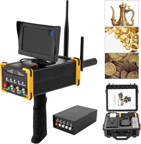 Metal Detector,Underground Gold Finder,Metal Scanner Detecting Machine with High Definition LCD Screen,Search Range 1000 Meters Range,Detecting Tool for Yellow