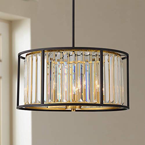 Milne 20" Wide Crystal Drum 5-Light Pendant Light Light Fixture