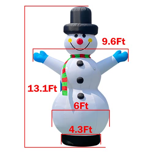 OZIS 13Ft Tall Inflatable Snowman Decoration White