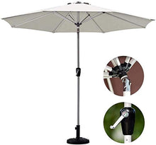 QZQHNYJ Outdoor Garden Parasols White Garden Parasol 2.7M, Outdoor Sun Shade Umbrella With Crank Handle & Tilt Function, For Beach Pool Patio, Uv Protective g
