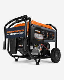 Generac 8,125 Starting Watt Portable Gas Generator, Electric Start