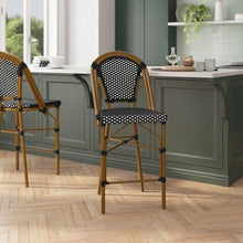 Flash Furniture 26 in Counter Stool, Black/White, 2-Pack