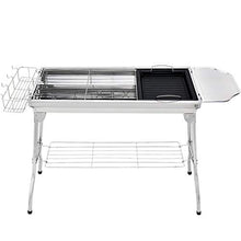 Portable Foldable Charcoal Outdoor Stainless Steel Smoker BBQ for Picnic Garden Terrace Camping Travel 3 5 People or More BBQ Grill