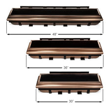H Potter Window Box, Antique Copper Finish, 48 Inch with Metal Frame
