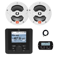 Enrock Marine JBL JAM5000N Marine Radio Receiver with Wired Remote and 2x 6.5" Speakers White