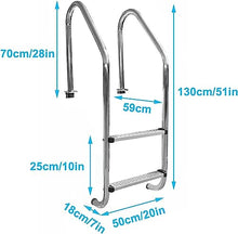 Swimming Pool Ladder Easy to Install Handrail Climbing Ladder with Non-Slip Pedal for Private and Large Swimming Pools