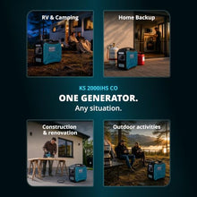 Konner & Sohnen KS 2000iHS CO Dual Fuel Inverter Generator, 2000W, LPG/Gas