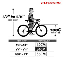 EUROBIKE Road Bike TSM 21-Speed Dual Disc Brake 700C Adult Bike 54CM Frame 3-Spoke Wheels Bicycle 54CM-SPOKE