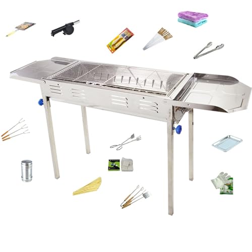RENJJPBO The Outdoor Barbecue Charcoal BBQ Grill is Durable and Easy to Clean. The Stainless Steel Grilling Mesh is Finely Processed and Durable,