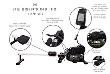 WaveFit Swell Series Water Rower R100 Indoor Rowing Machine with Bluetooth Connectivity, 300 lb Weight Capacity