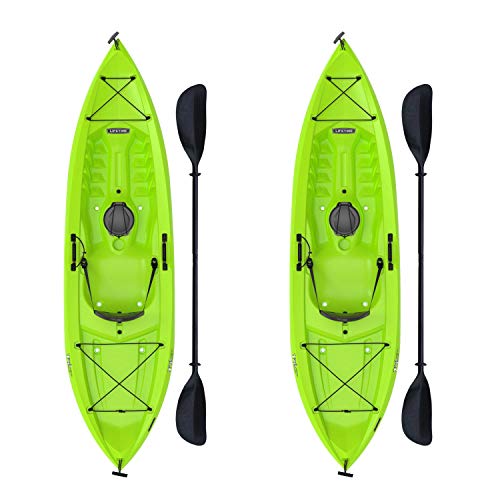 Lifetime Tioga Sit-On-Top Kayak with Paddle (2 Pack) Lime