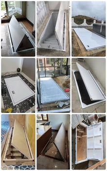 JYHHCYS Customizable Concealed Cellar Doors for Indoor/Outdoor, Flush Mount