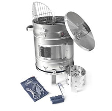JBarrel Smoker Dexter Stainless Steel Vertical Charcoal Smoker, Small