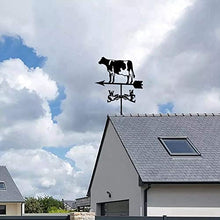 Weathervane - Cows Weather Vane Measuring Tools Retro Wind Vane Weather Vane Roof Mounted Wind Direction Indicator for Sheds Garden Mount Yard Barns Decoration