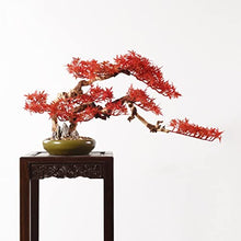 YXIANG56Q Fake Plants Artificial Bonsai Tree 17 Inches Artificial Plant Japanese Maple Trees Zen Garden Decoration Ornaments for Home Office Desktop Decor Indoor Bonsai Tree