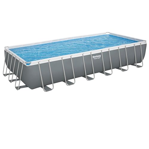 Bestway: Power Steel - Rectangular Swimming Pool Set - 24' x 12' x 52", Above Ground, Tritech Construction, Filter Pump, Ladder & Cover, 7937 Gal.
