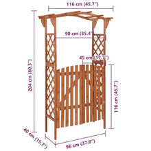 Casafoyer Pergola, Outdoor Pergola with Gate, Garden Arch for Backyard Deck Patio Outdoor Entertaining, Farmhouse Style, Solid Wood Fir - Pack of 2