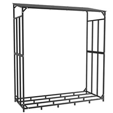 JDXQBLD Firewood Rack Extra Large Tall Outdoor Firewood Rack Square Stand Waterproof Fireplace Garden