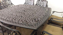 Patio Land Elizabeth Outdoor 9-Piece Dining Set Square Table 64" Dark Bronze