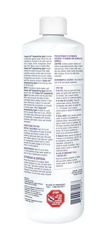 GLB Sequa-Sol 32 FL OZ (71016A) Prevents Stains & Scale, Includes My Garden Pool Measuring Cup & Test Strips, 12-Pack