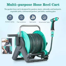 Wall Mounted Garden Hose Reel Truck, Outdoor Hose Reel, Portable Floor Hose Reel, Water Pipe Organization Guide Device (Hose Cart+30m Pipe)