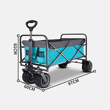 Camping Handcart, Folding Camping Wagon Beach Garden Heavy Duty 92L Large Capacity