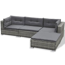 YWMLFZ Rattan Gray 6 Piece Patio Lounge Set with Cushions Poly Soft and Comfortable for Outdoor Backyard Gardens