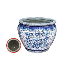 FAFACAI Flower Pots Flower Pot Planter, Outdoor/Indoor Unbreakable Ceramics Flowerpot Country Courtyard Garden Decoration, Large Diameter-C||L (Color : D, Size : M) (B Large)